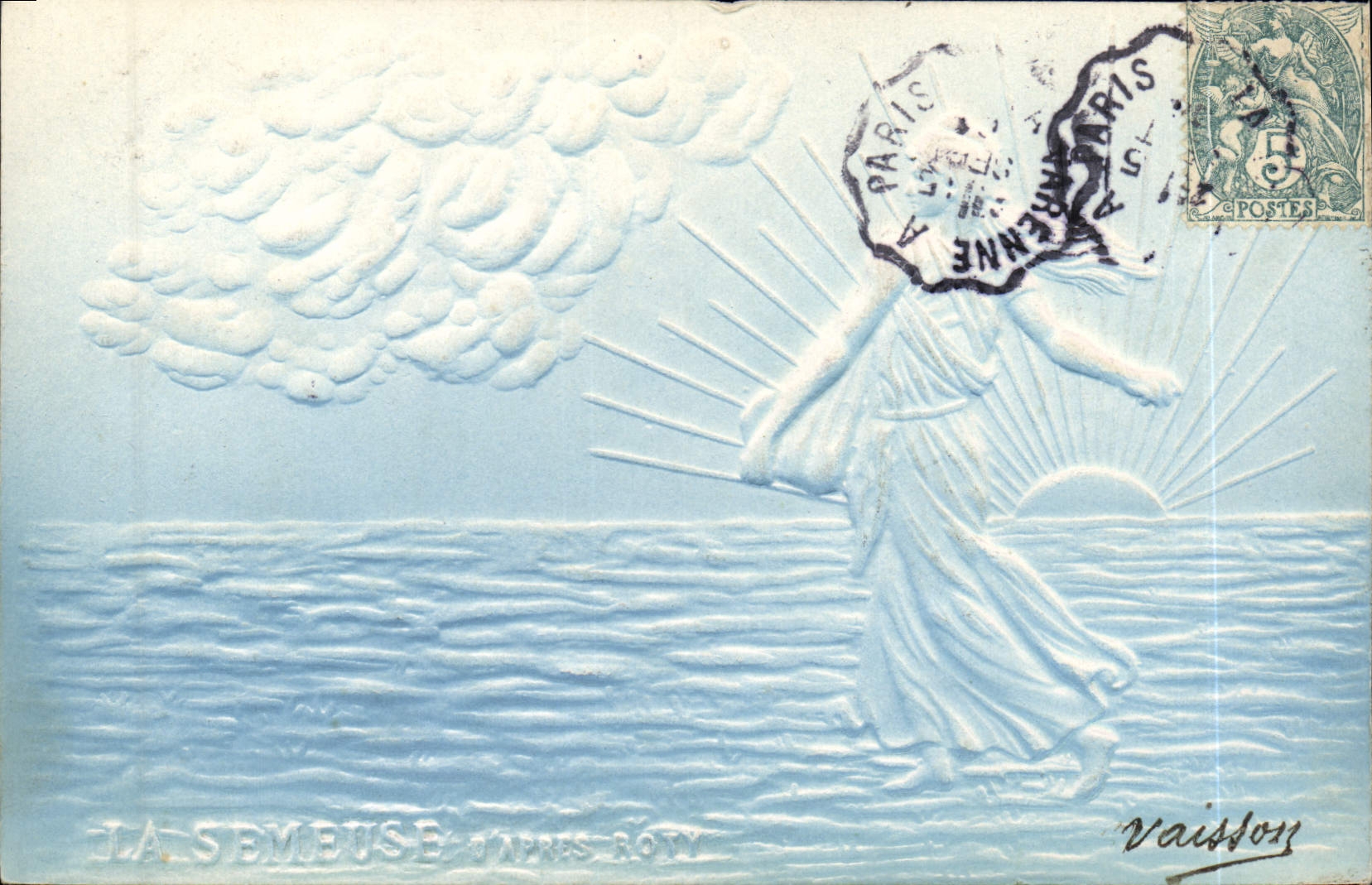 CPA Fantaisie La Semeuse (en relief) 