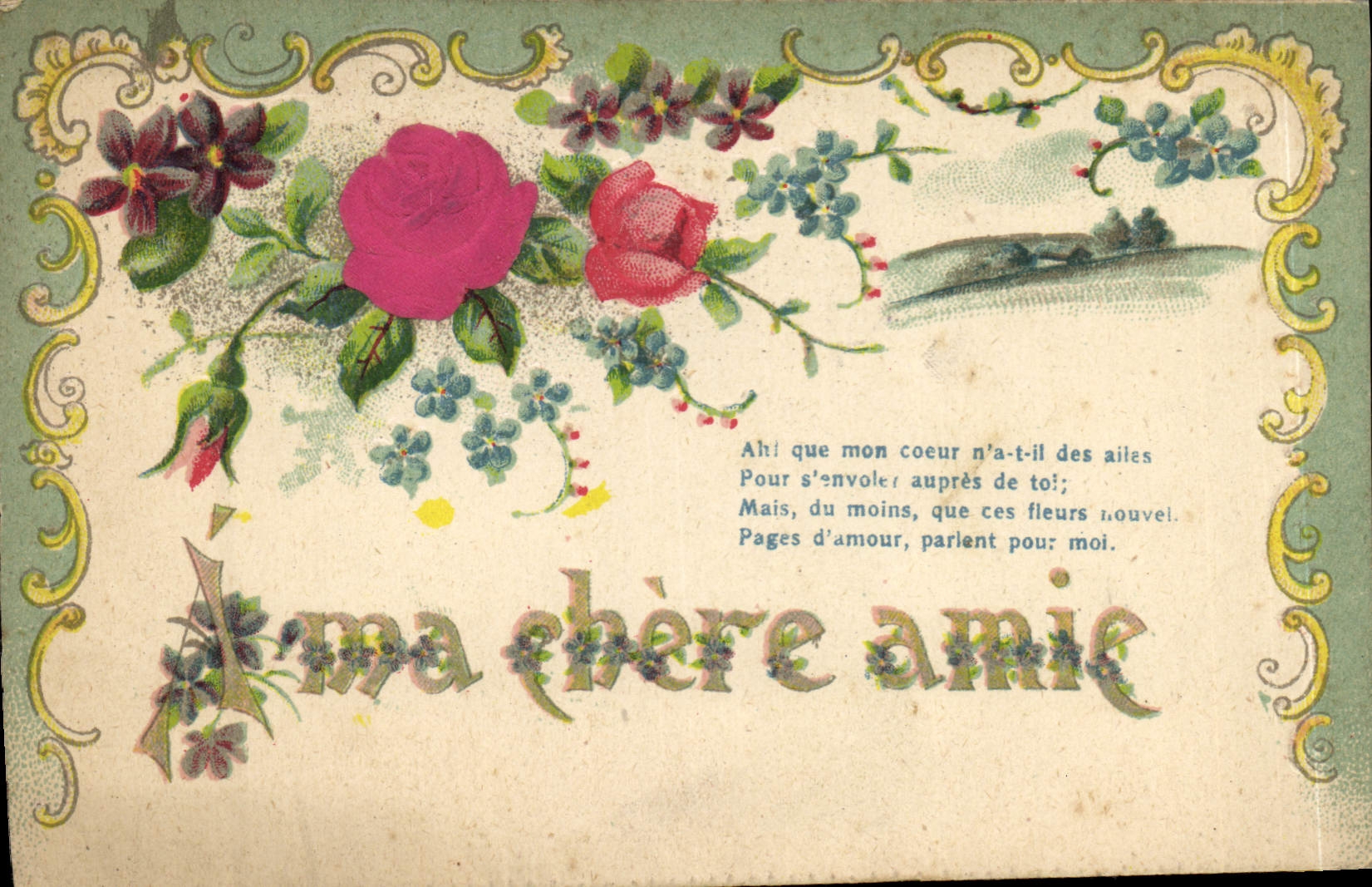 CPA Fantaisie Fleurs 