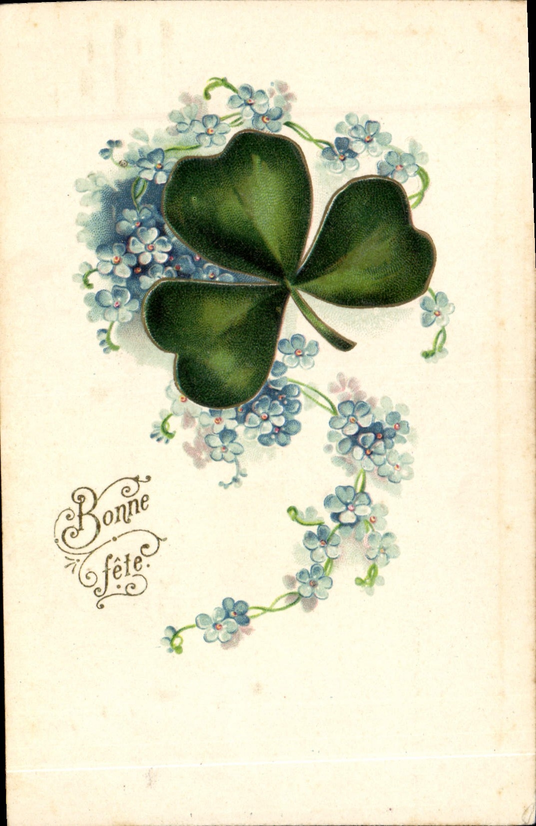 CPA Fantaisie Fleurs Trefle 