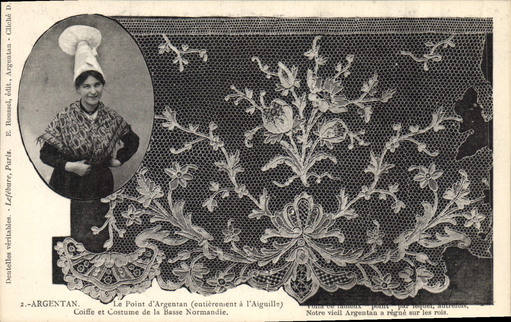 CPA Dentelle Dentelliere Argentan Le Point d'Argentan Le Point d'Argentan Entierement a l'aiguille Normandie
