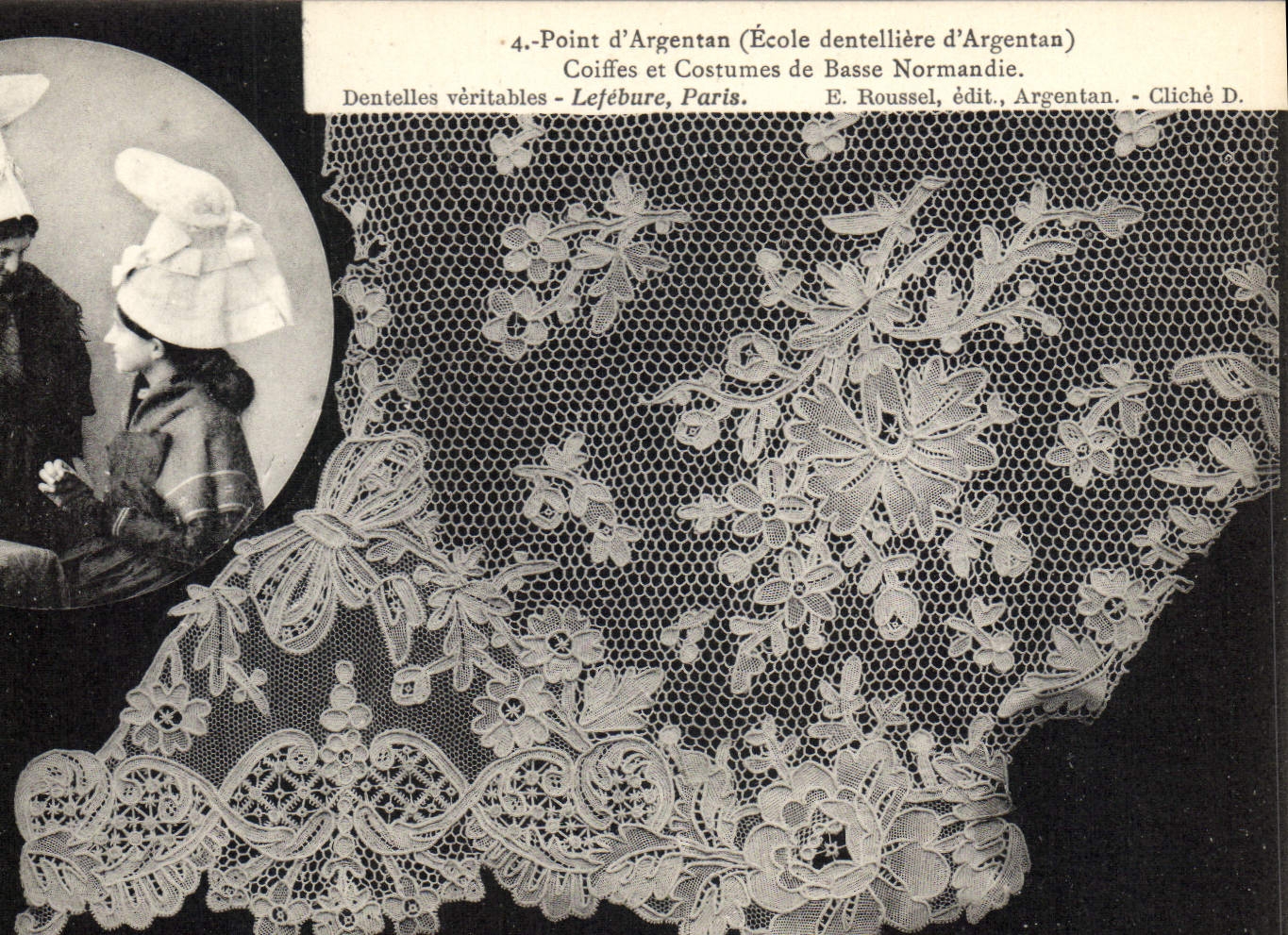 CPA Dentelle Dentelliere Point d'Argentan Ecole dentelliere d'Argentan Normandie 