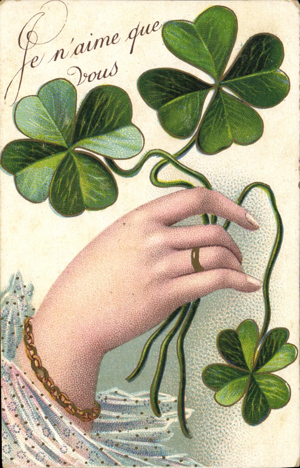 CPA Fantaisie Fleurs Main 