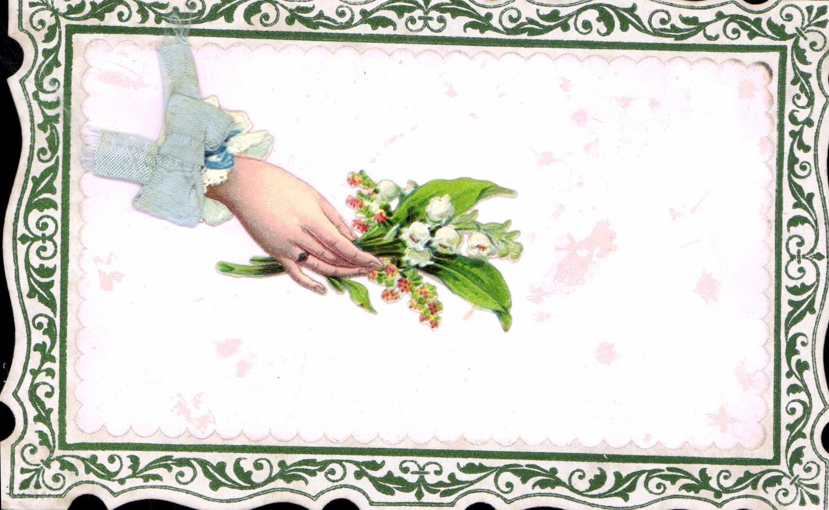 CPA Fantaisie Fleurs Main 