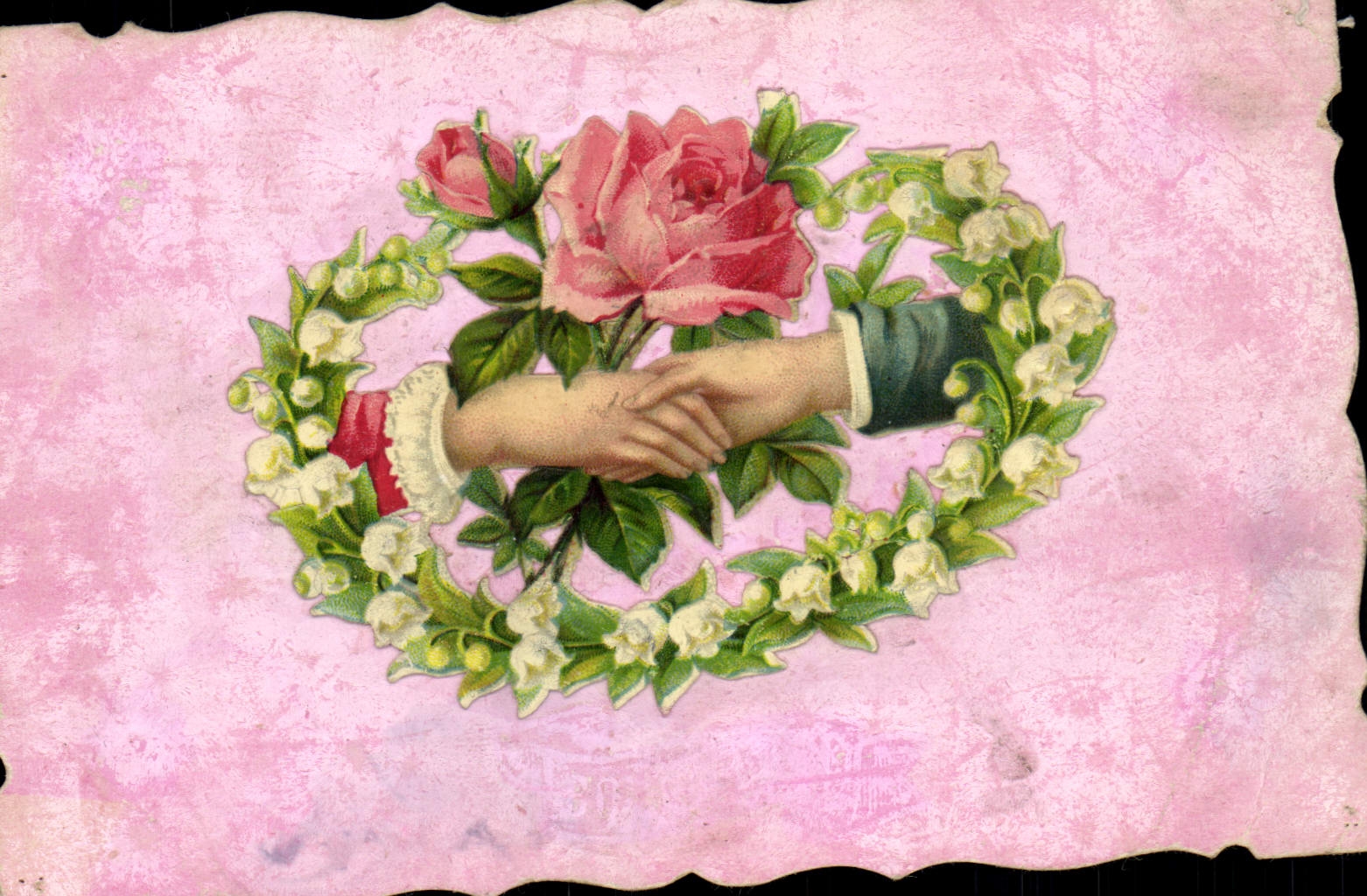 CPA Fantaisie Fleurs Main 