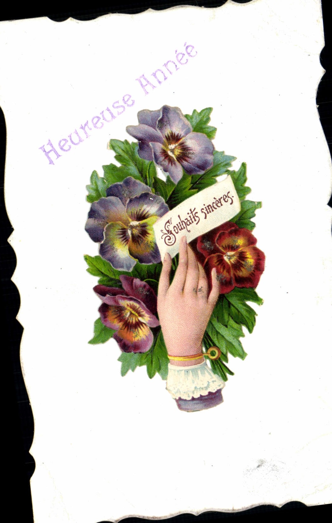 CPA Fantaisie Fleurs Main 