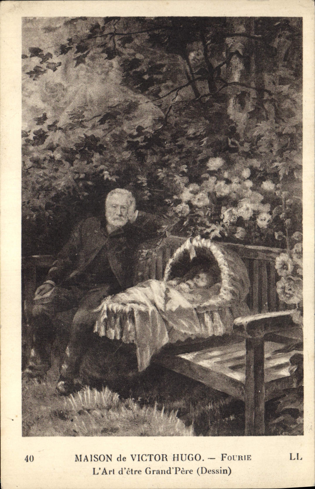 Vintage Postcard House of Victor Hugo Fourie art to be large father