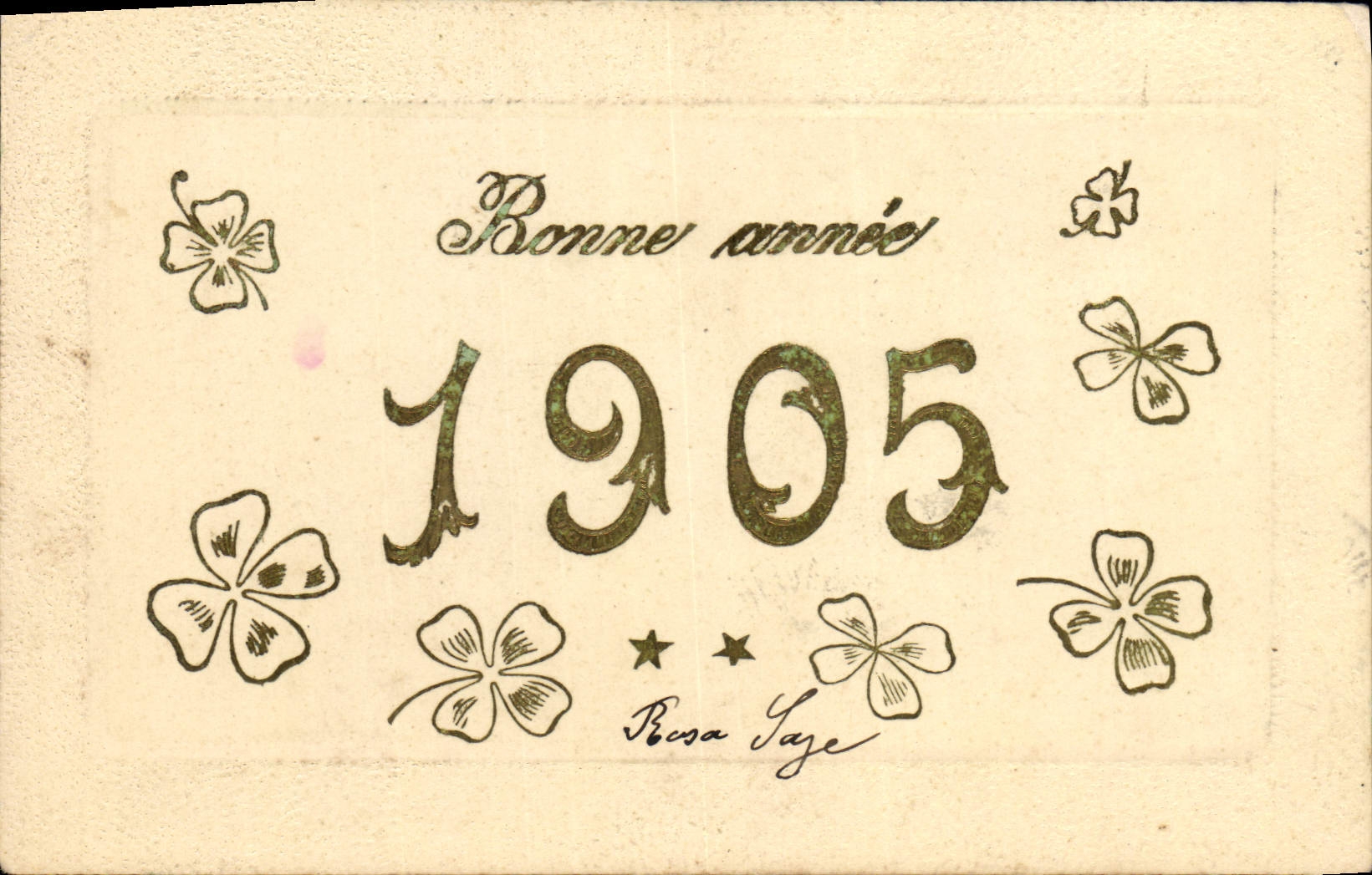 CPA Fantaisie Fleurs Annee 1905 Trefles 