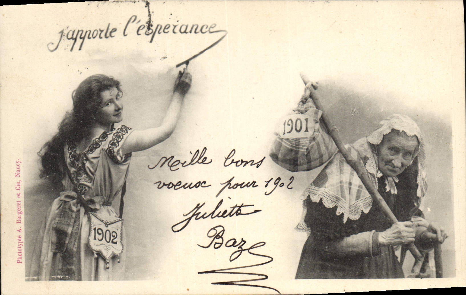 Vintage Postcard Fantasy Women Year 1901 1902