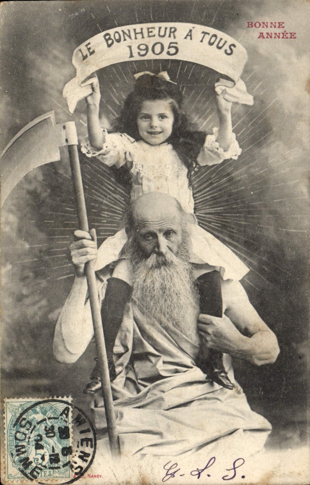 CPA Fantaisie Fleurs Annee 1905 Enfant 