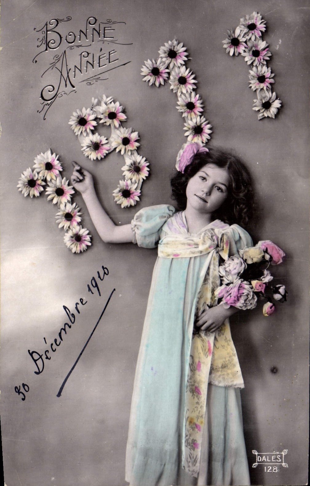 CPA Fantaisie Fleurs Annee 1911 Enfant 