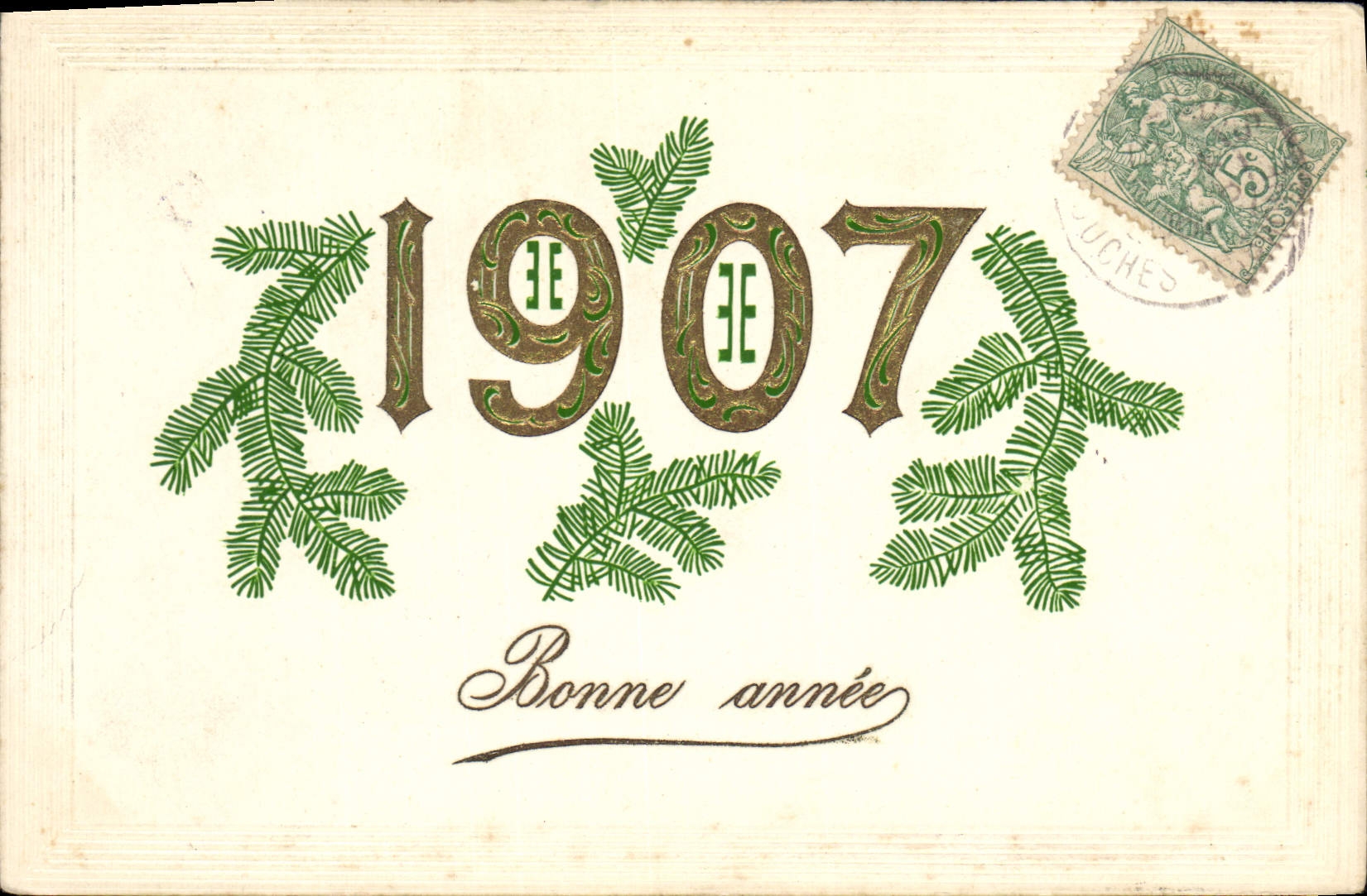 CPA Fantaisie Fleurs Annee 1907 