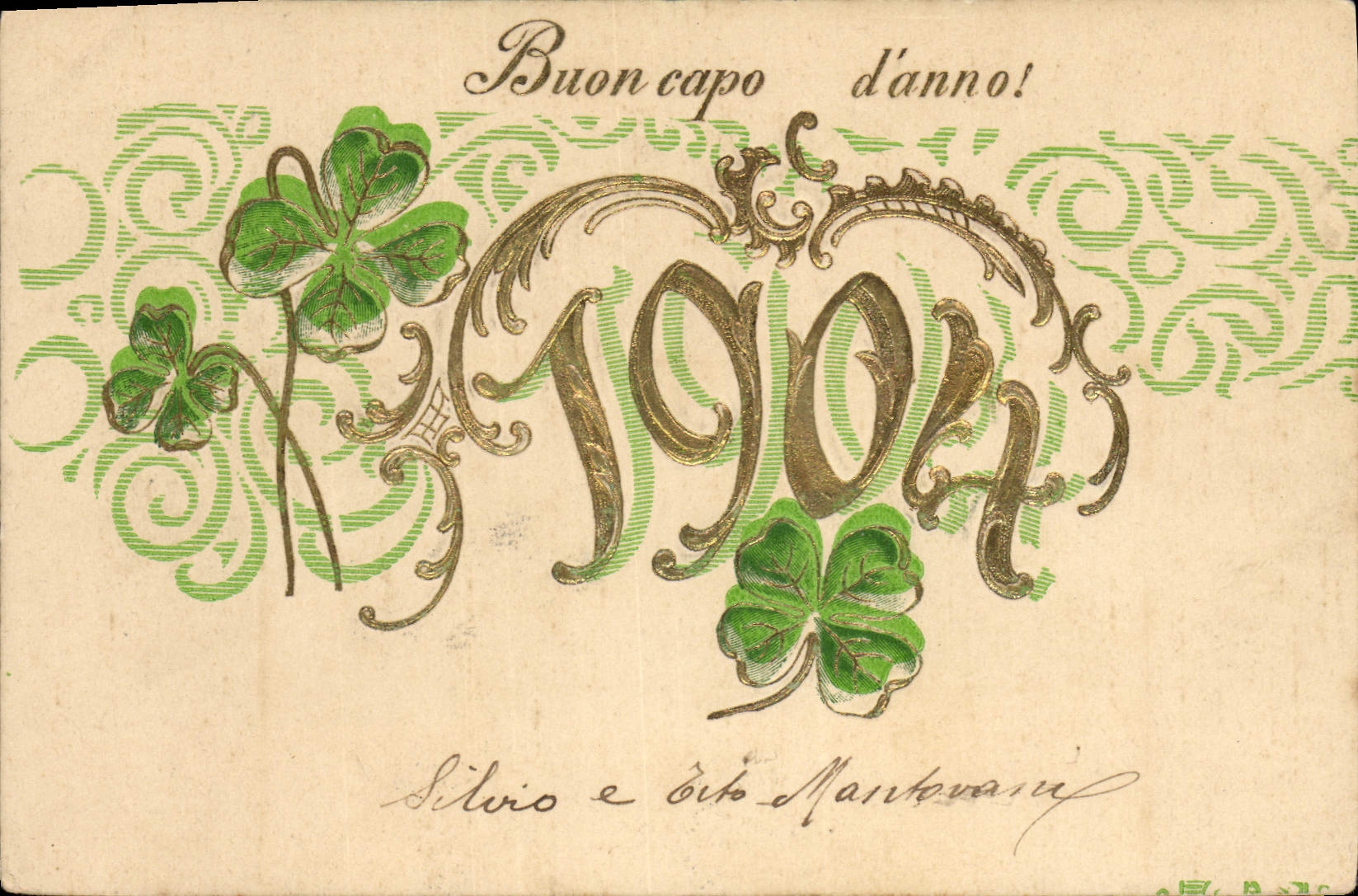 CPA Fantaisie Fleurs Annee 1904 