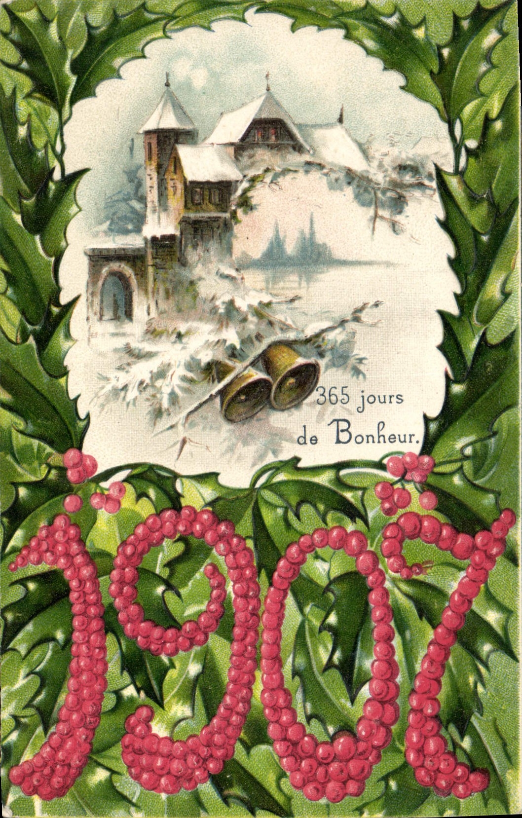 CPA Fantaisie Fleurs Annee 1907