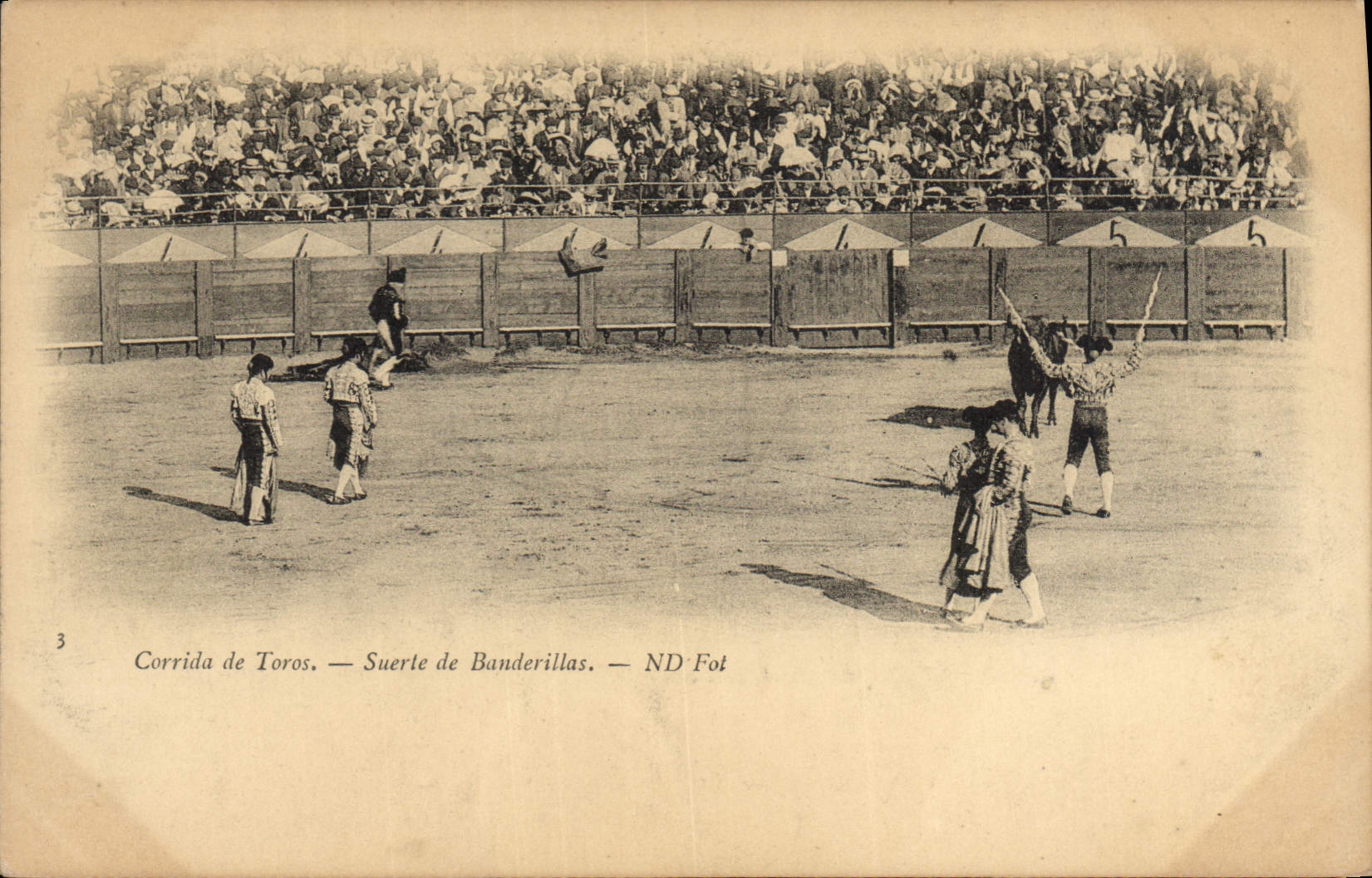 Postal Corrida Corrida de toros Suerte de Banderillas