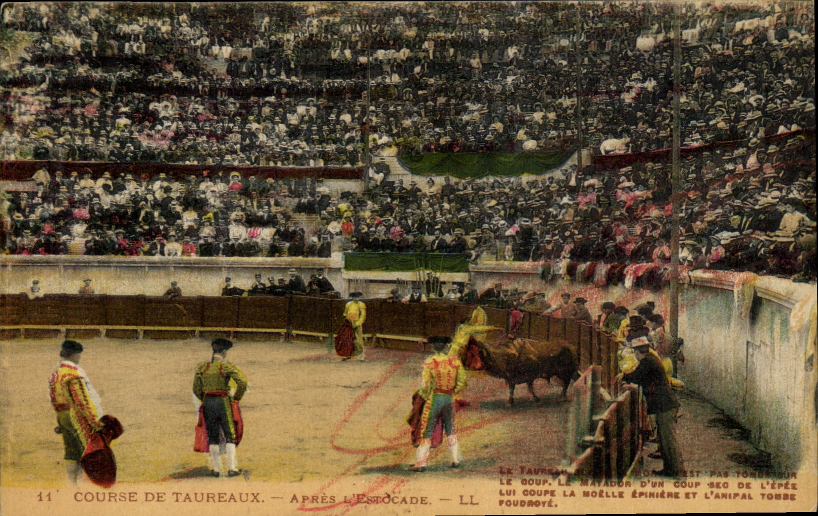 CPA Corrida Course de taureaux Picador y toro Toro que recarga