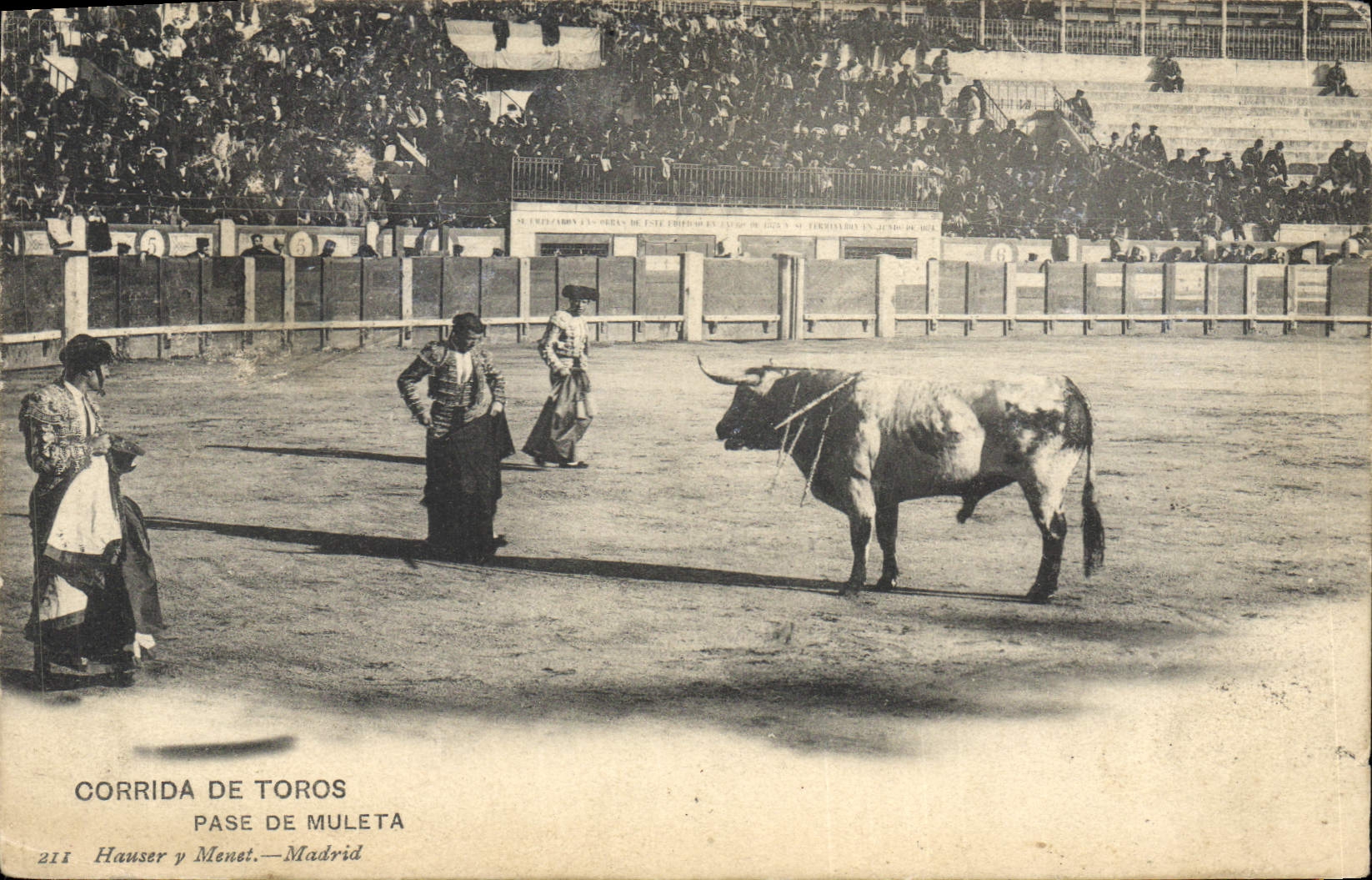 CPA Corrida Course de taureaux Pase de muleta