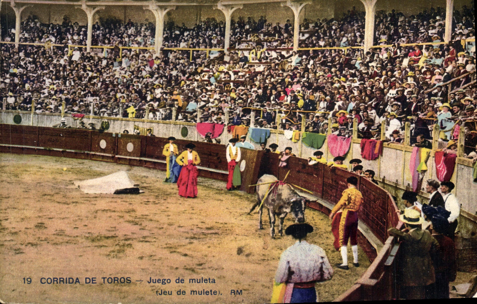 Postal Corrida Corrida de toros Juego de mulete