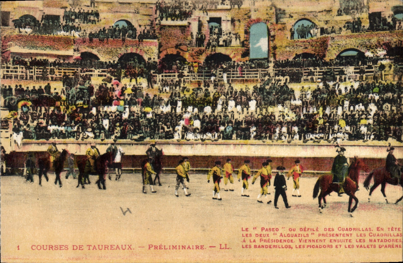 CPA Corrida Course de taureaux Preliminaire