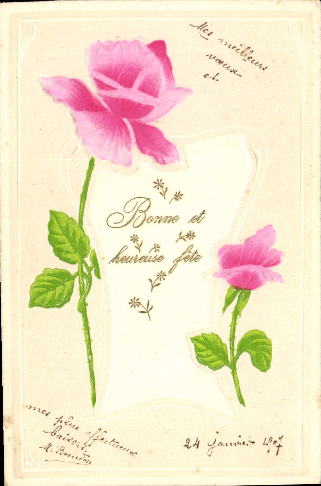 CPA Fantaisie Fleurs 