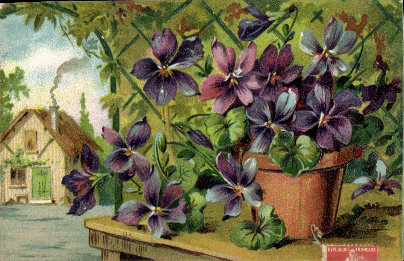 CPA Fantaisie Fleurs 