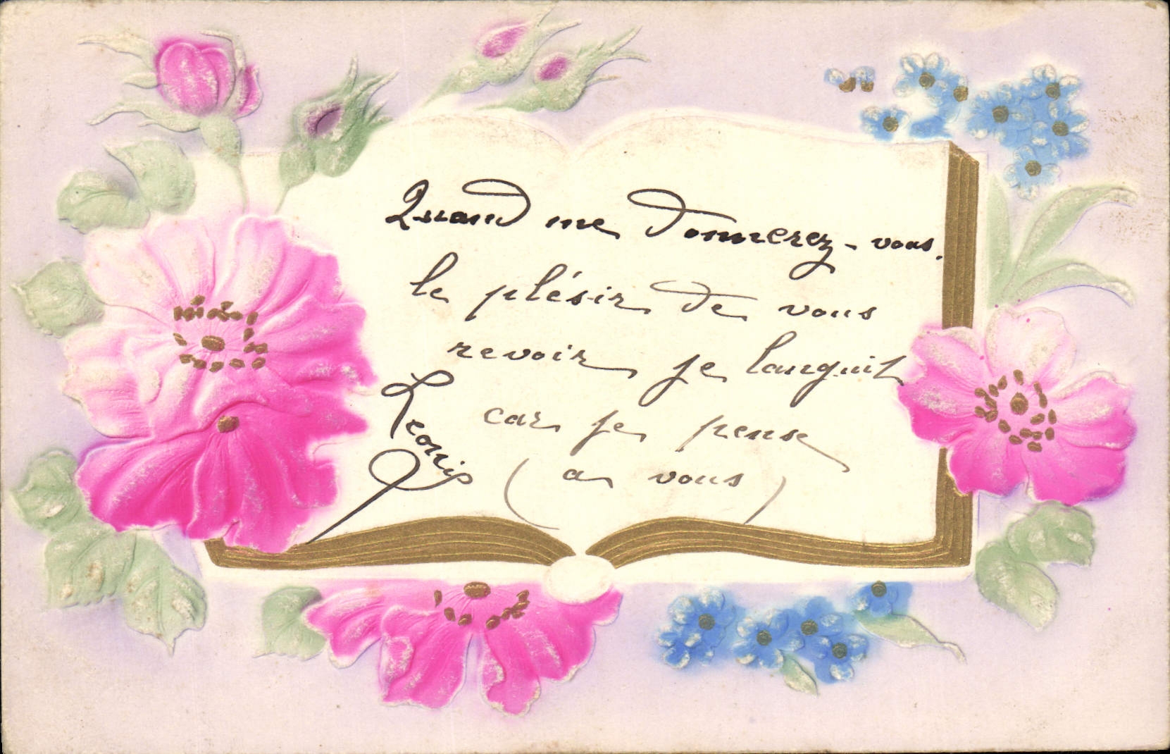 CPA Fantaisie Fleurs 