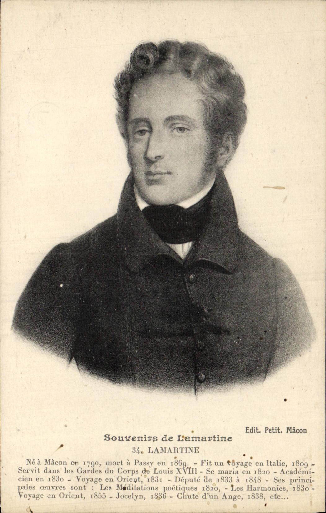 Vintage Postcard Lamartine