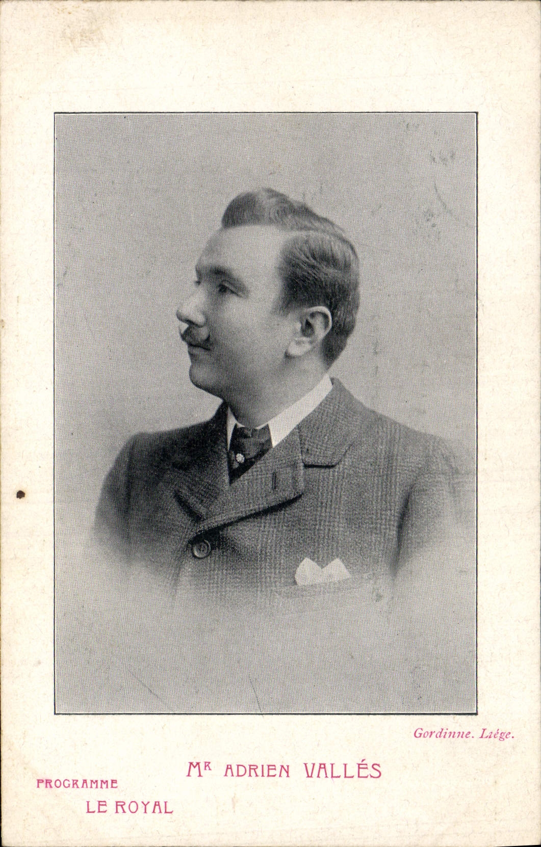 Vintage Postcard Mr. Adrien Valles