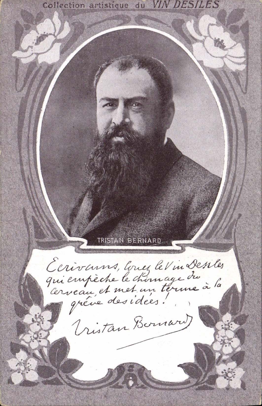 Vintage Postcard Tristan Bernard Vin Desiles