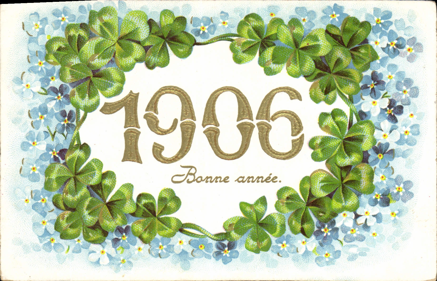 CPA Fantaisie Fleurs Annee 1906 Trefles