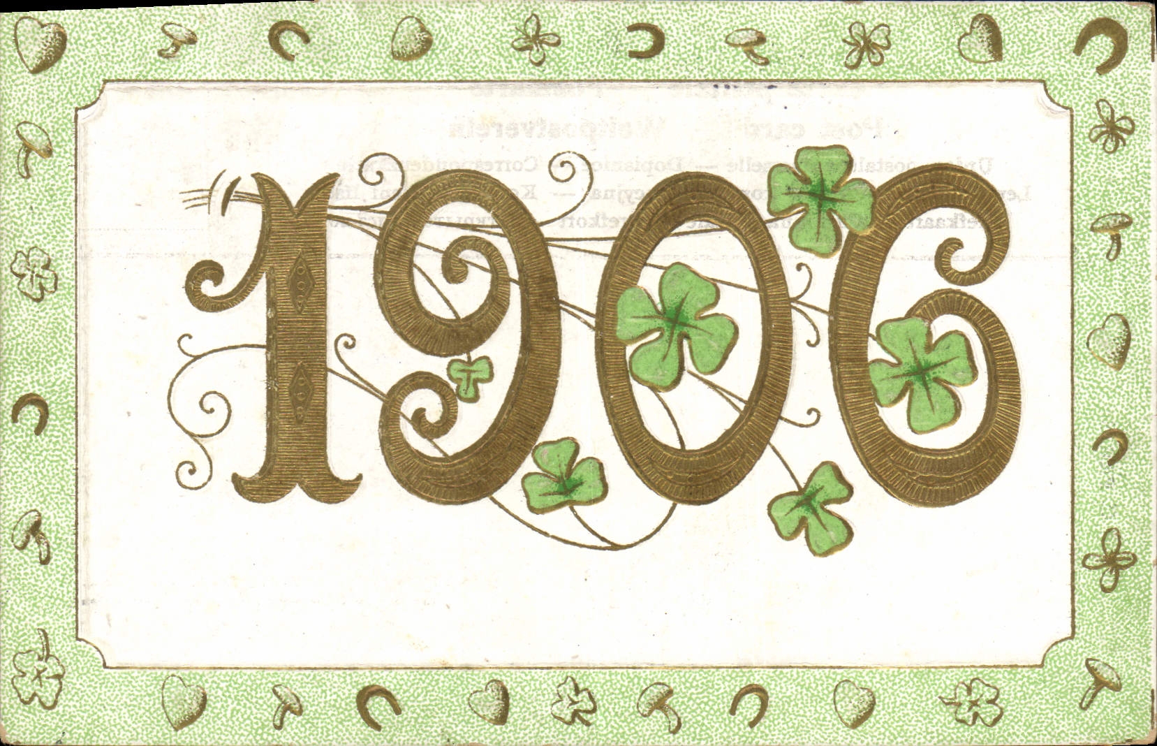 CPA Fantaisie Fleurs Annee 1906 Trefles