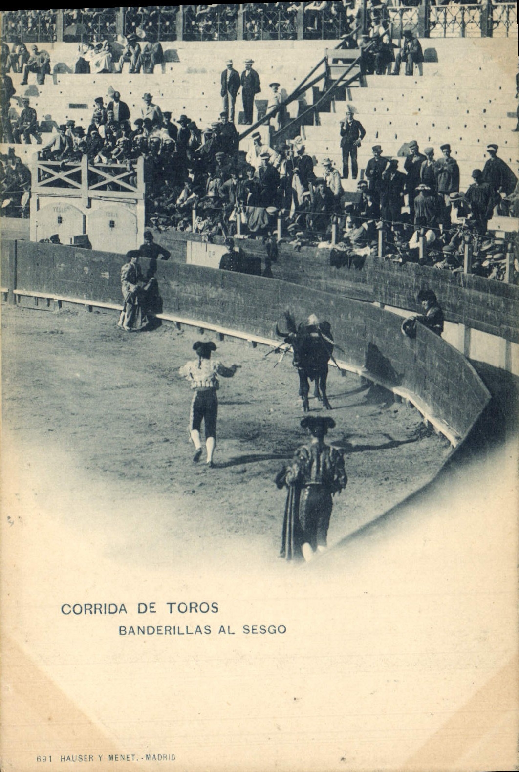 CPA Corrida Course de taureaux Banderillas al Sesgo