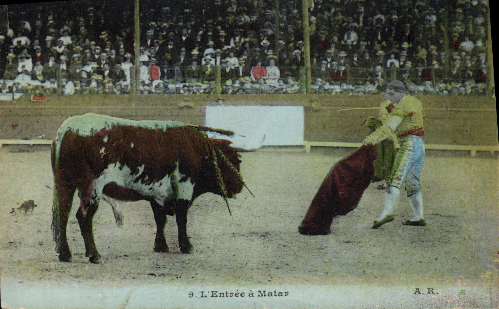 CPA Corrida Course de taureaux L'entree a Matar