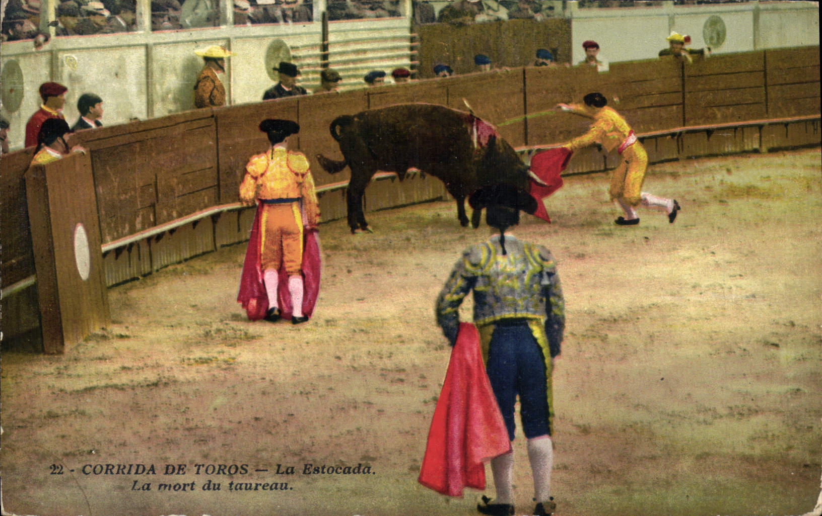 Postal Corrida Corrida de toros el estocada la muerte del toro