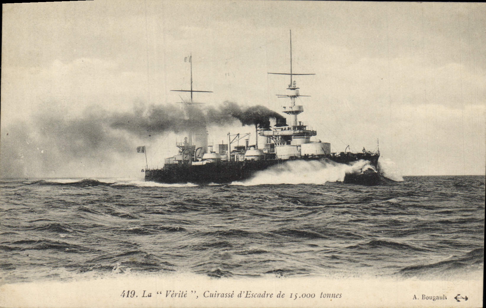 CPA Bateau de Guerre La Verite Cuirasse d'escadre 