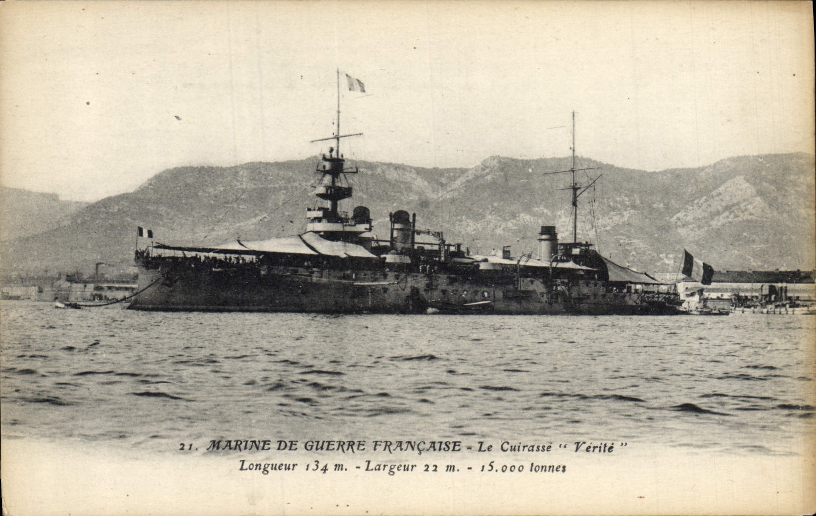 Vintage Postcard Warship the Armor Truth