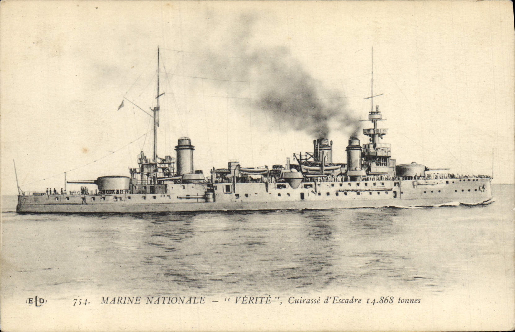 Vintage Postcard Warship Truth Armours squadron