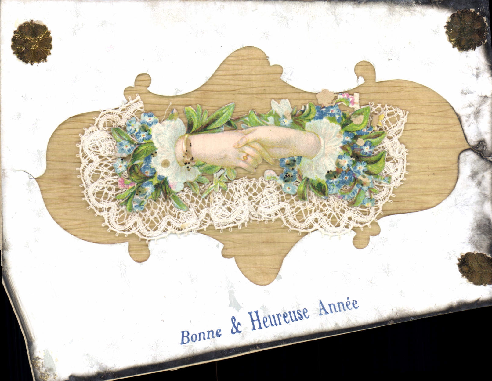 CPA Fantaisie Main Fleurs 