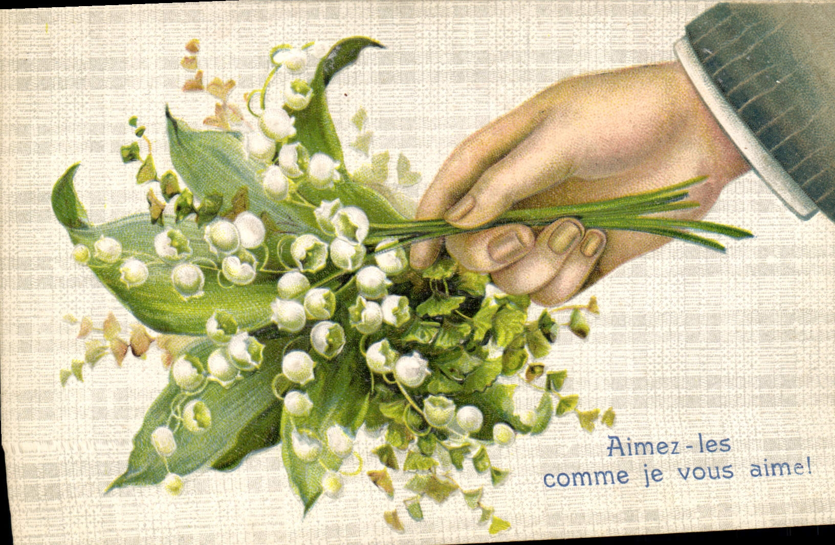 CPA Fantaisie Main Fleurs 