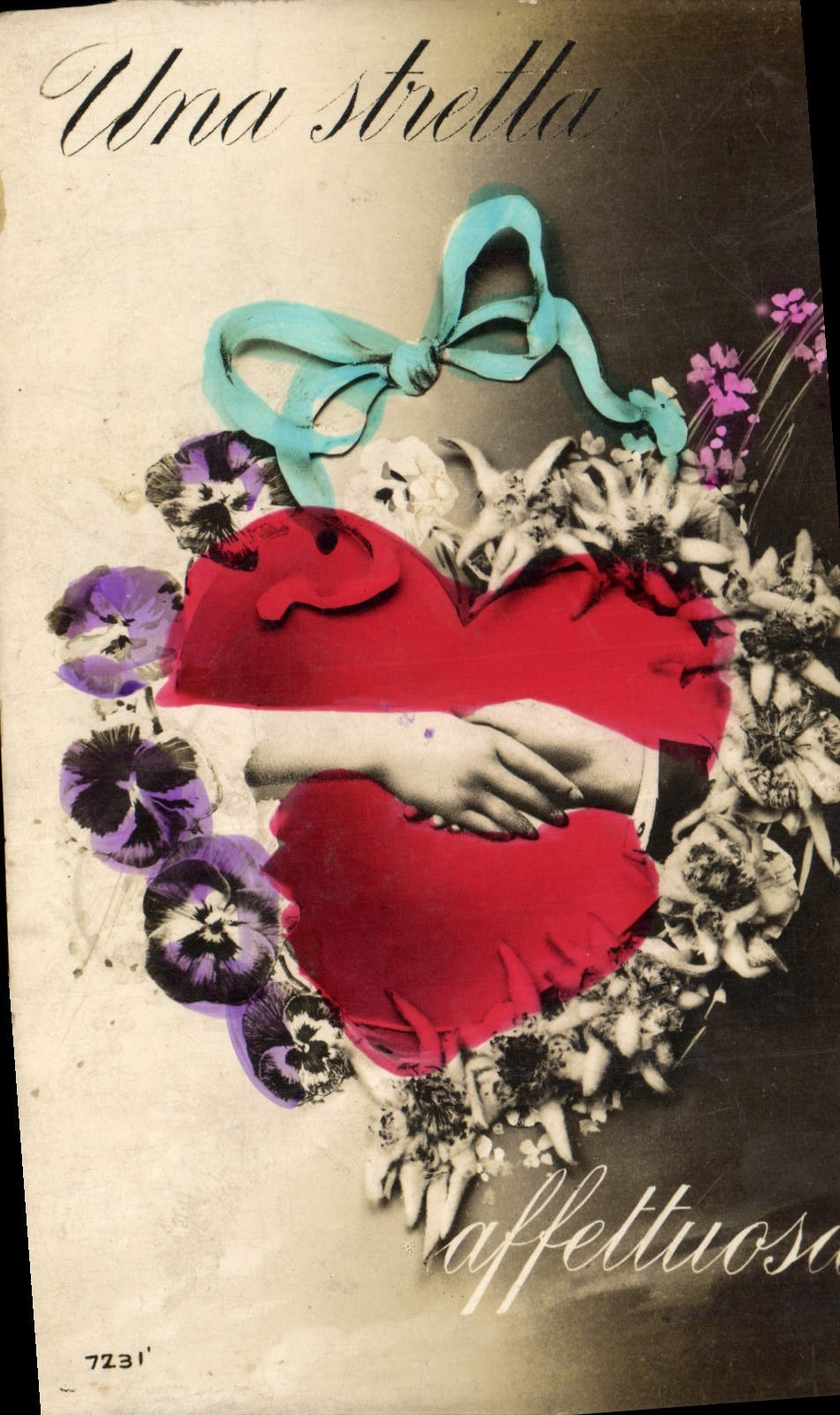 CPA Fantaisie Main Fleurs 