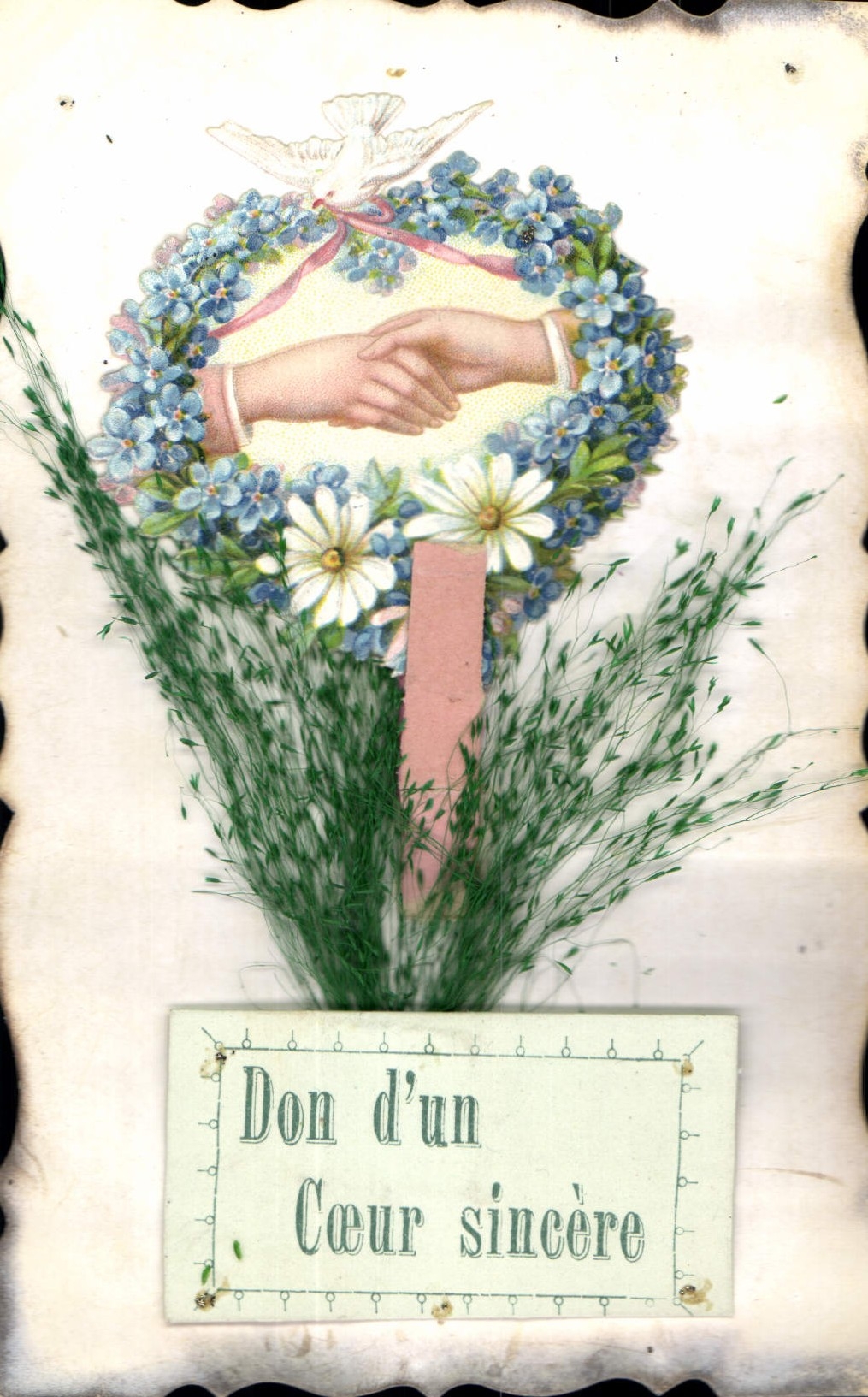 CPA Fantaisie Main Fleurs 