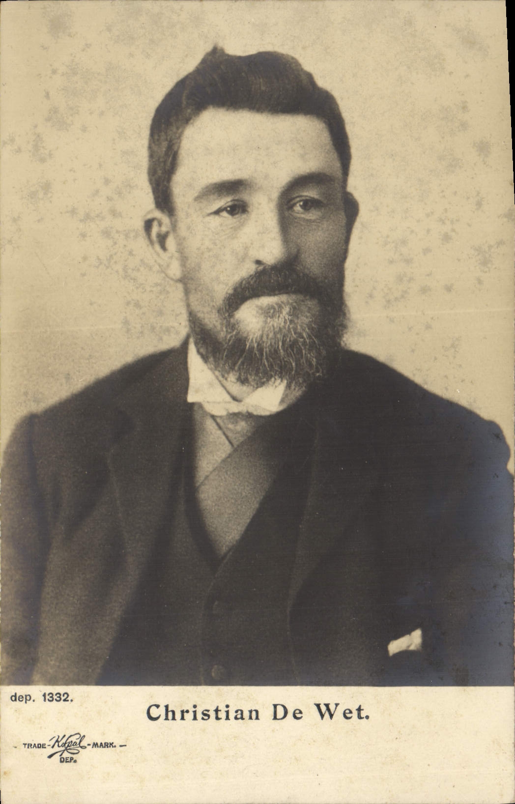 Vintage Postcard Christian De Wet