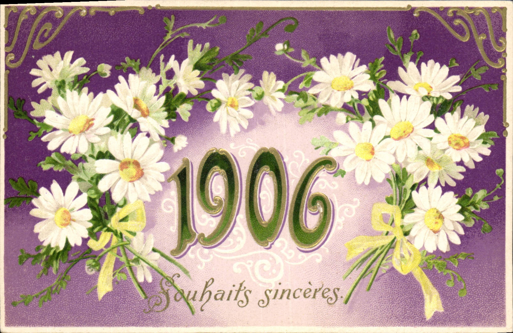 CPA Fantaisie Fleurs Annee 1906 