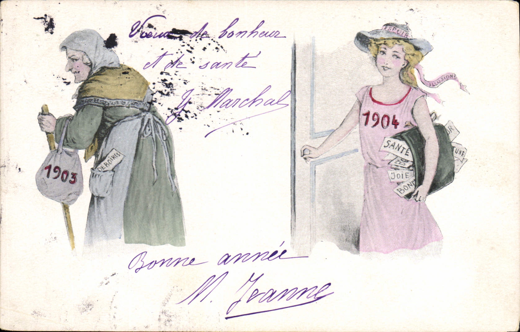 CPA Fantaisie Femme Annee 1903 1904 
