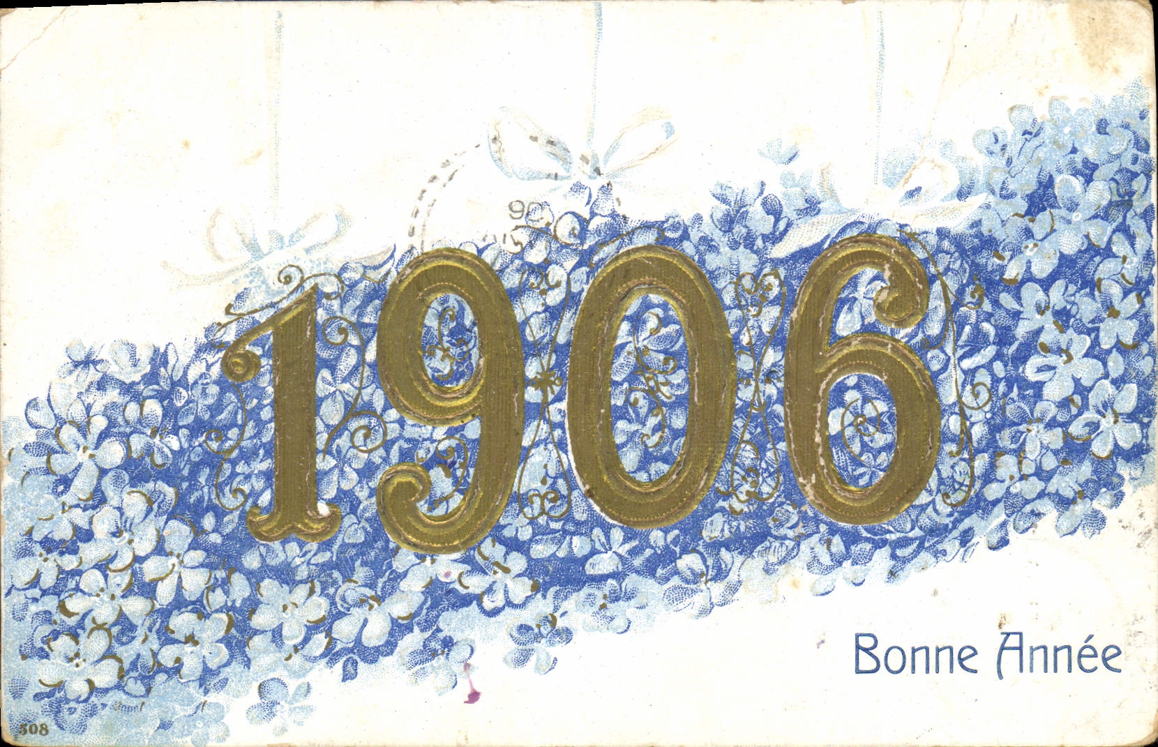 CPA Fantaisie Fleurs Annee 1906 