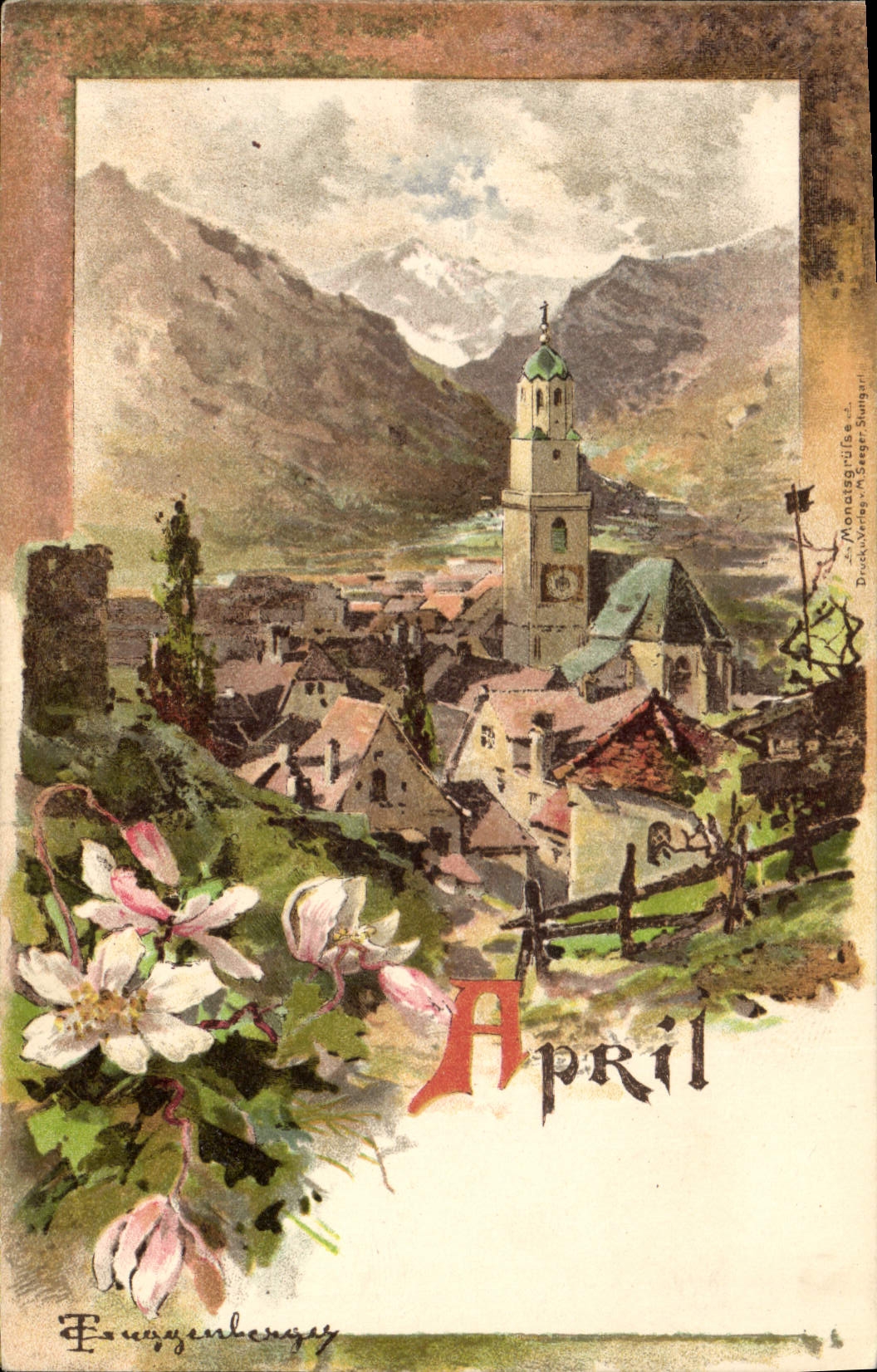 Vintage Postcard Fantasy Me April April