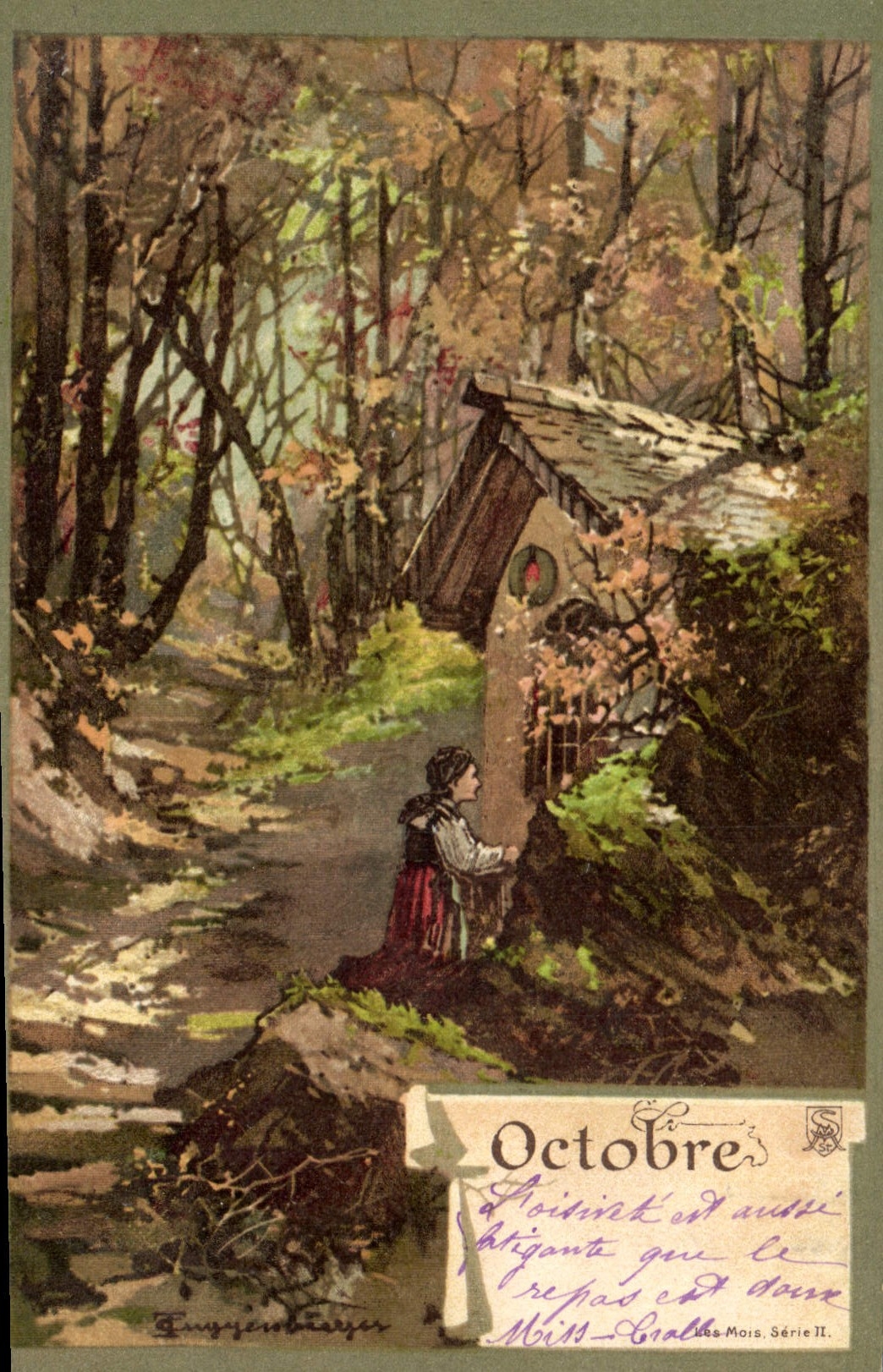 Vintage Postcard Fantasy Month October