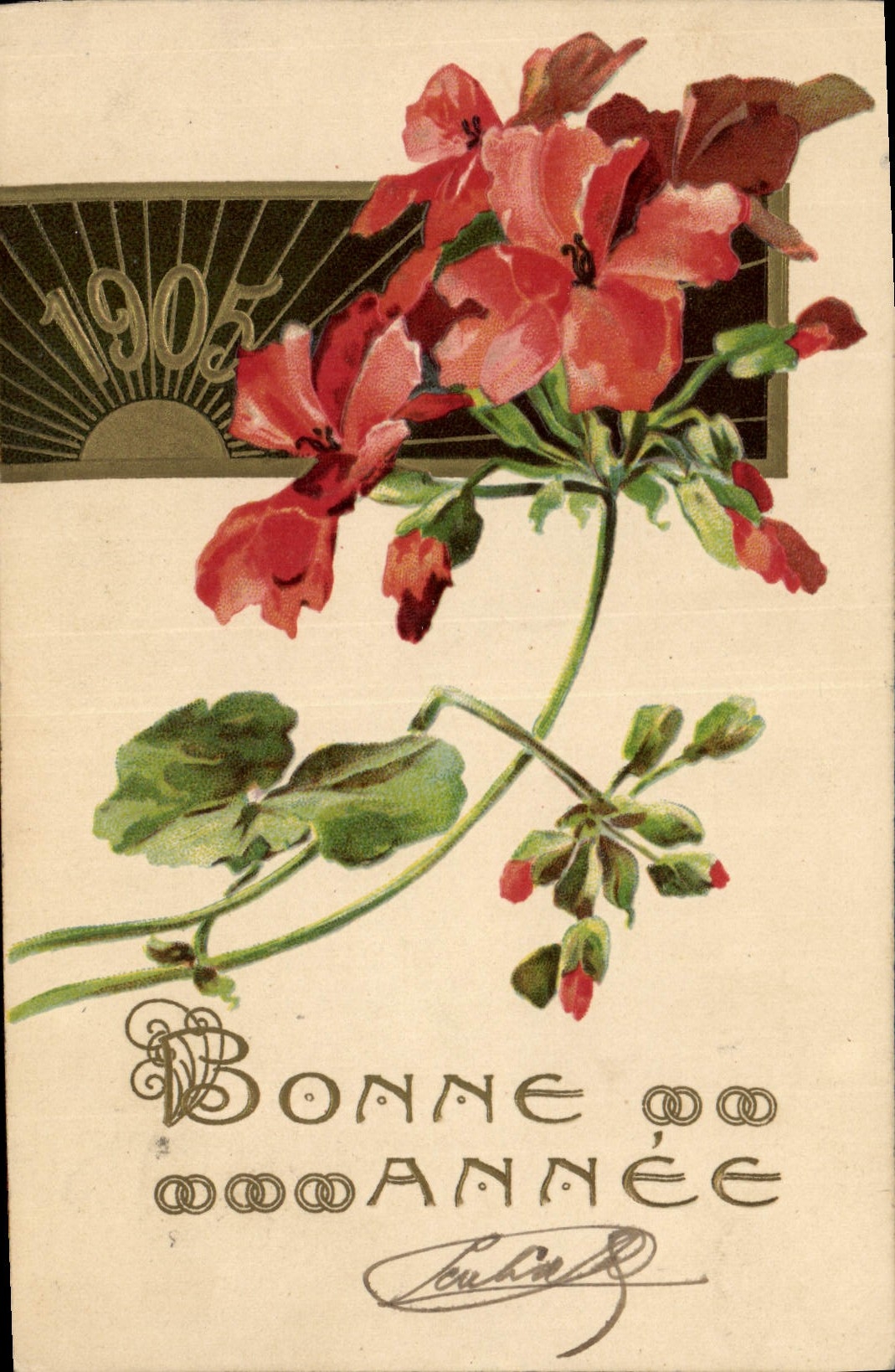 CPA Fantaisie Fleurs Annee 1905 
