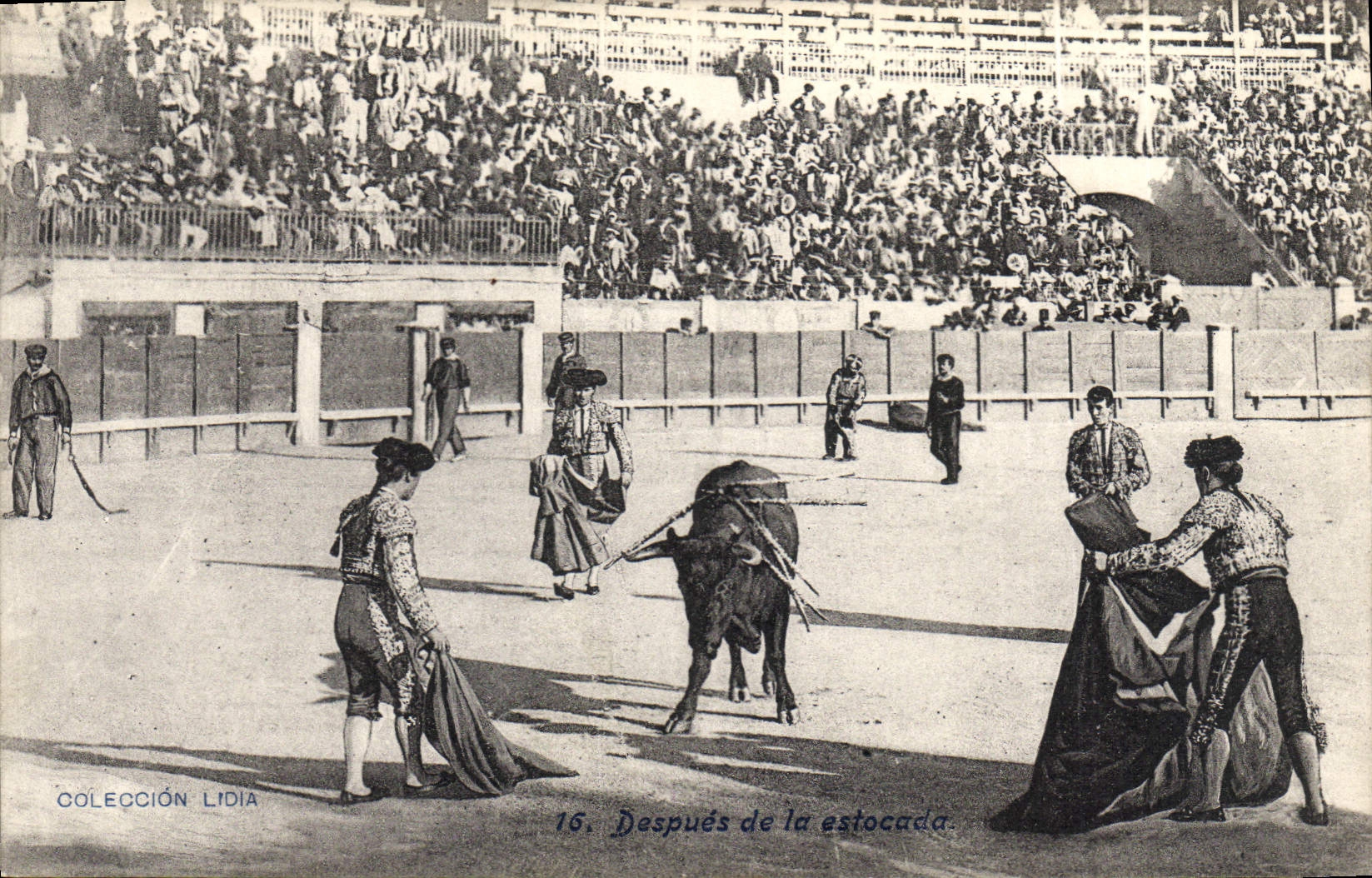 Postal Corrida Curso de toros Despues del estocada