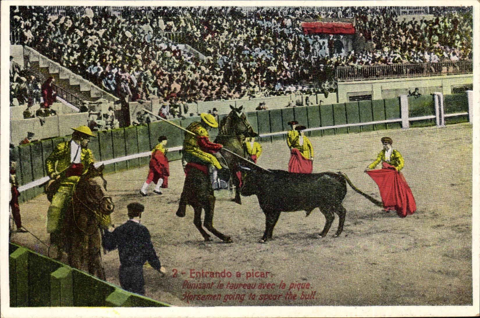 Postal Corrida Curso de toros Epicando a picar