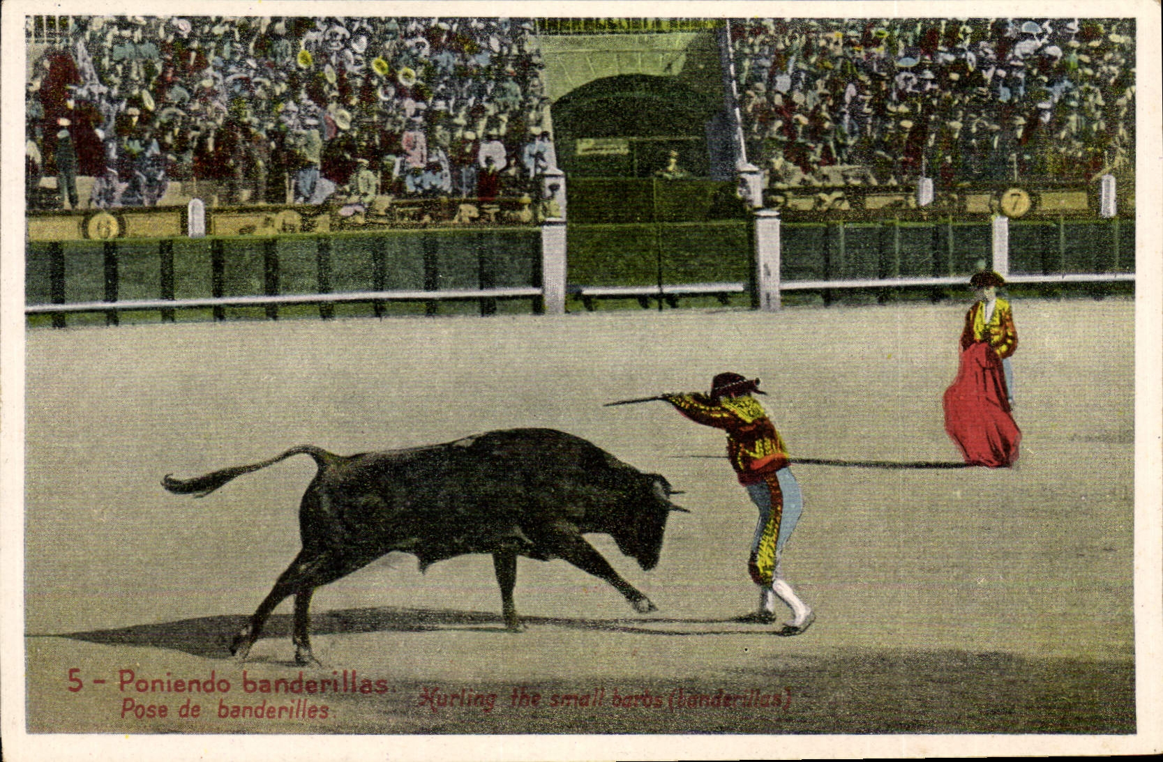 CPA Corrida Course de taureaux Poniendo banderillas 